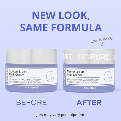 goPure Tighten and Lift Neck Cream - Clinically Tested - Pack of 2