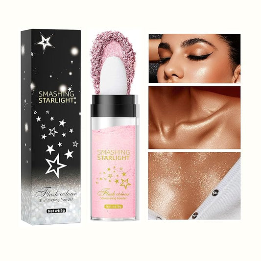 Fairy Highlight Puff Stick Highlight Patting Powder - (#02 Pink)