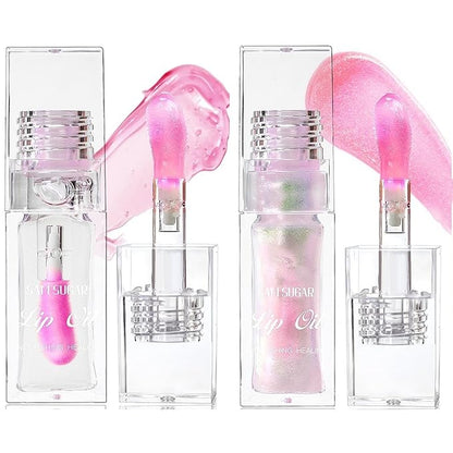 2 Pcs Magic Color Changing Lip Oil, Long Magic