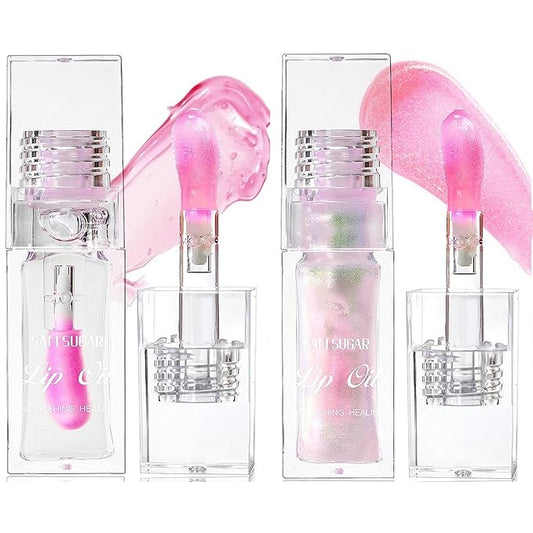 2 Pcs Magic Color Changing Lip Oil, Long Magic