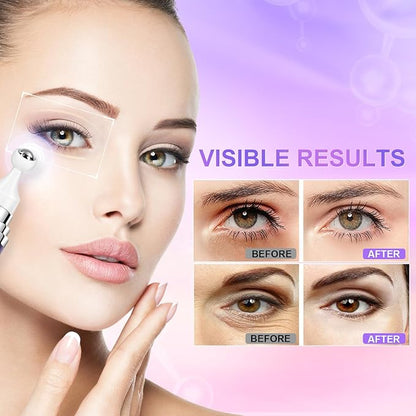 Caffeine Eye Cream for Dark Circles Under Treatment Eye Serum for Wrinkles Fine Lines, Retinol Under Cream for Puffiness and Bags with 360° Massage Roller-Ball