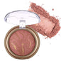 Baked Blush, Marbleized Blush for Cheeks, Shimmery Satin Finish Blushes Powder Palette, Buildable Color Natural Face Makeup Powder