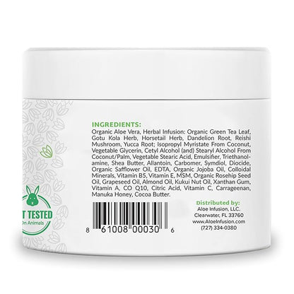 Body and Face Moisturizer - Natural Moisturizing Cream with Organic Aloe Vera - Skin Care for Dry Skin, Anti Wrinkle, Acne Scars, Rosacea, Psoriasis Eczema Cream Lotion for Men and Women