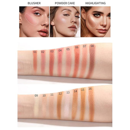 16 Colors Blush Contour Highlighter Makeup Palette