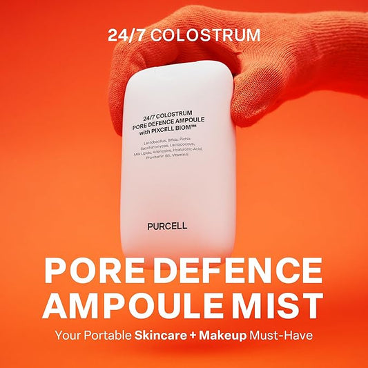 24/7 Colostrum Ampoule Mist - Glass skin with Long Hydration, Poreless Smooth Skin, Before & After Makeup, Hyaluronic Acid and Vitamin, For All Skin types, 1.85 fl oz