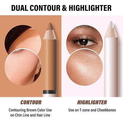 2 in 1 Cream Bronzer and Highlighter Stick,Cream