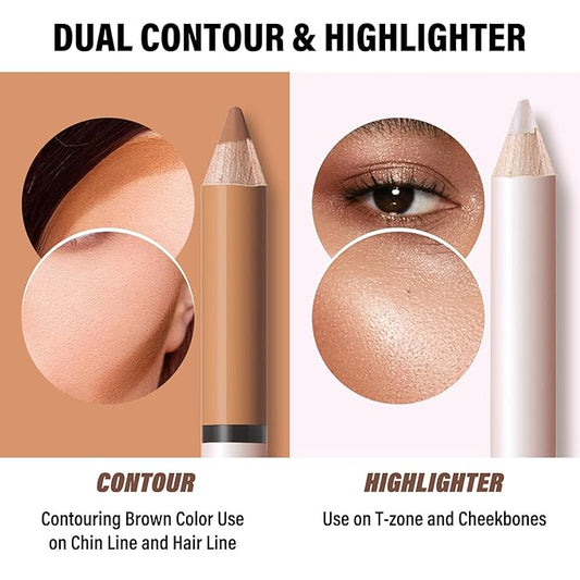 2 in 1 Cream Bronzer and Highlighter Stick,Cream