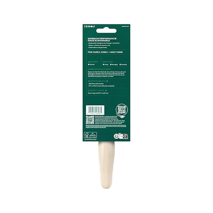 EcoTools Curl Activating Detangler Hairbrush, Gently Detangle Wet Hair, Style, Define, & Enhance Curly & Wavy Hair, Less Hair Breakage & Fall Out, Renewable Bamboo, Vegan & Cruelty-Free, 1 Count