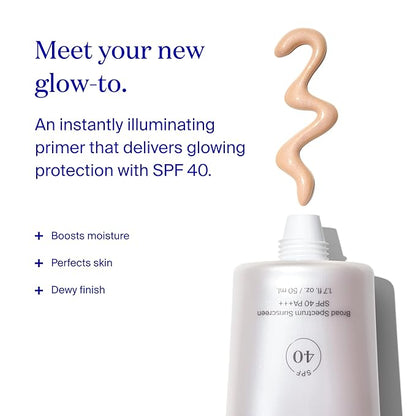 Supergoop! Glowscreen (SPF 40) - 0.5 fl oz, Pack of 2 - Glowy Primer + Broad Spectrum Tinted Sunscreen - Helps Filter Blue Light - Hydration - Hyaluronic Acid & Vitamin B5