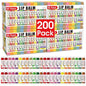 AZEN 200 Pack Lip Balm, Natural Lip Balm Bulk, Lip Care Product, Moisturizing Lip Balms for dry cracked lips - 12 Flavors