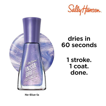 Sally Hansen Insta-Dri® Galactic, Ne-Blue-la, Quick Dry, Long Lasting, Streak-Free Shine, Metallic Blue Nail Polish