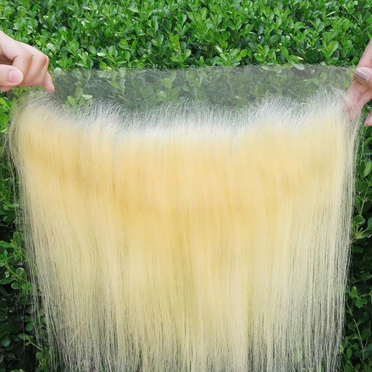 IDN BEAUTY SKINLIKE REAL HD 13X4 Lace Frontal Human Hair Scalp-Simulating 0.1mm Ultra Thin HD Frontal Pre Bleached Single Knots Pre Plucked Clean Natural Hairlin #613 Blonde ST 18 Inch