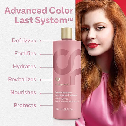 ColorProof Smooth Shampoo 32 Fl. Oz. Smoothing Anti-Frizz Shampoo with with a Frizz-Fighting, Gentle, Cleansing, Hydrating Color-Protection Formula for Color Treated Hair, White Tea Scent