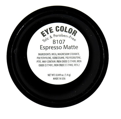 Espresso Coffee Chocolate Chestnut Cocoa Brown Matte Opaque Pressed Powder Single Vegan Eyeshadow; Talc, Paraben & Cruelty Free