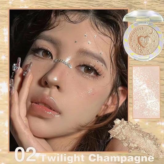 Glitter Sparkly Face Highlighter Makeup Palette Shimmer Radiant 6g