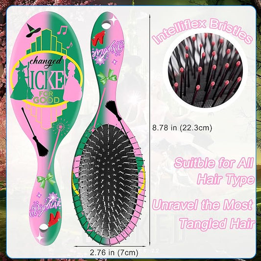 Hair Brush and 2 Scrunchies Set for Girls, Soft Bristles Brush for Women & Girls, Ideal Hairbrush for All Hair Types, Wet Dry & Damaged Hair, Adults & Children