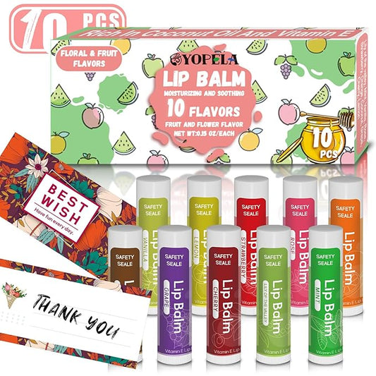10 Pack Natural Lip Balm Bulk