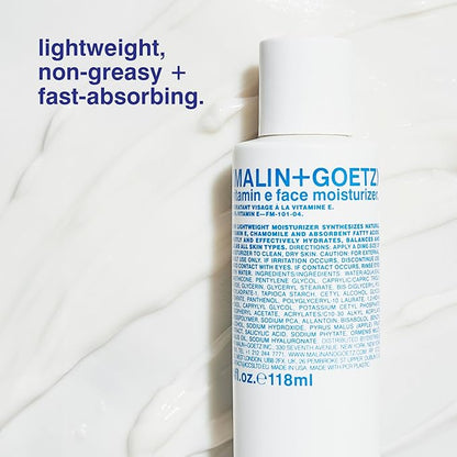 Malin + Goetz Vitamin E Face Moisturizer for Women & Men, 8.5 Fl. Oz. – Hydrating Face Cream, Face Lotion for Dry Sensitive Skin, Vegan & Cruelty-Free