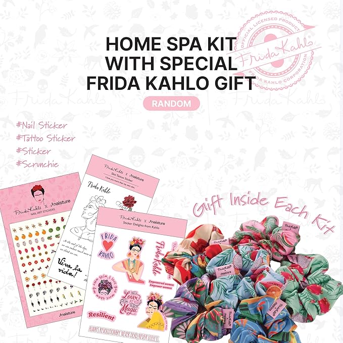 Frida Kahlo 15 Min Pamper Me Kit by Naisture – Korean Spa Kit for Women with Hair, Hand, Foot, Eye, and Face Masks