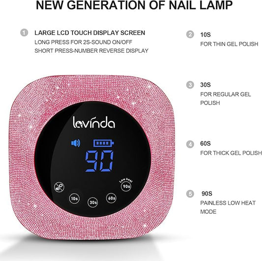 Uv nail lamp 54w, cordless