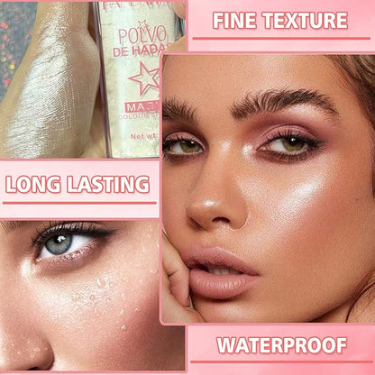 3PCS Polvo De Hadas Highlighter Glitter Stick Body