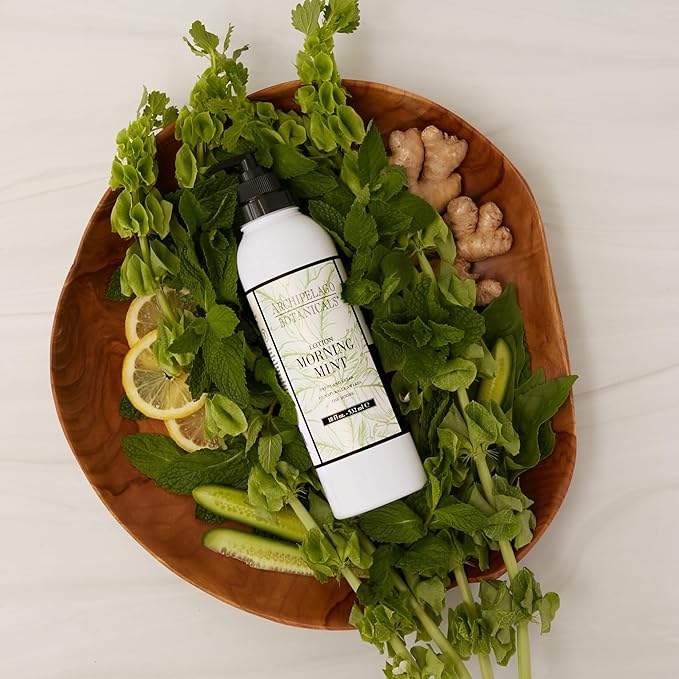 Archipelago Botanicals Morning Mint Lotion, Energizing and Invigorating Lotion for Smooth Skin, Scented Body Lotion Free from Parabens, Phthalates and GMOs (18 oz)