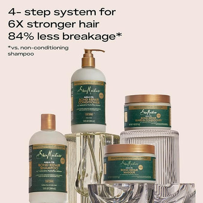 SheaMoisture Bond Repair Shampoo Amla Oil Deeply Cleanses and Removes Build Up to Repair Hair Bonds with Hydroplex Technology and Amla Oil with Restorative HydroPlex Infusion 13fl oz
