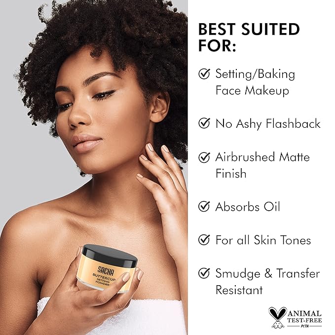 Sacha BUTTERCUP Setting Powder Makeup 1.75 Oz. Translucent 1.75 Oz