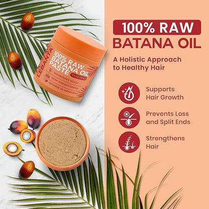 Raw Batana Oil for Hair Growth - 100% Pure, Organic 4oz Batana from Honduras for Thick and Strong Natural Hair - Dr. Sebi Unrefined Cold Pressed Cosmetic Scalp Mask for Men & Women (1 Pack)