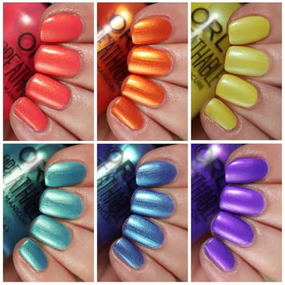 Orly Melting Point Nail Polish Collection | Creme & Shimmer Shades For Party-Ready Nails | Long-Lasting, Full Coverage Formula with Gripper Cap | Vegan & Cruelty-Free (Set of 6)