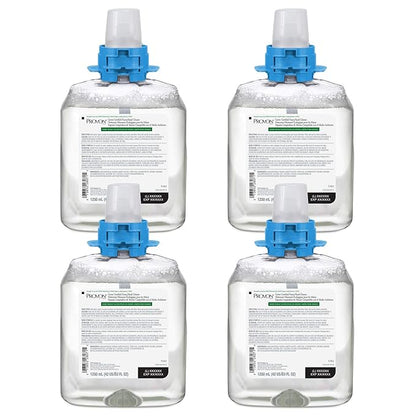 GOJO PROVON FMX Green Certified Foam Hand Cleaner, 1250 mL Hand Cleaner Refill for PROVON FMX Push-Style Dispenser (Pack of 4) - 5182-04