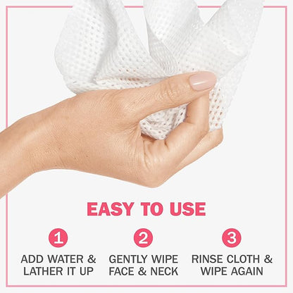 Olay Daily Facials, Daily Clean Makeup Removing Facial Cleansing Wipes, 5-in-1 Water Activated Cloths, Exfoliates, Tones and Hydrates Skin, 66 count