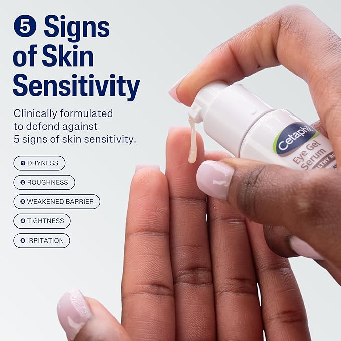 Cetaphil Healthy Renew Hydrating Eye Gel Serum 0.5 Oz, 24Hr Under Eye Cream for Anti Aging, Reduces the Appearance of Dark Circles and Wrinkles, Retinol Alternative Peptide Serum, For Sensitive Skin