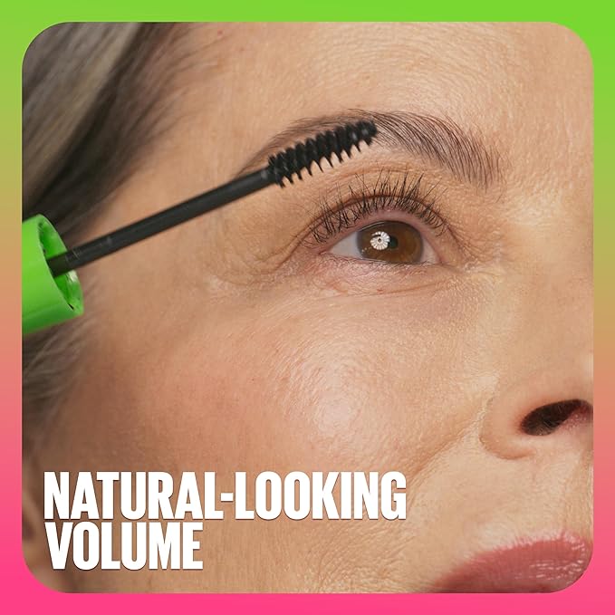 Maybelline Great Lash Washable Mascara Makeup, Volumizing Lash-Doubling Formula That Conditions As It Thickens, Brownish Black, 1 Count