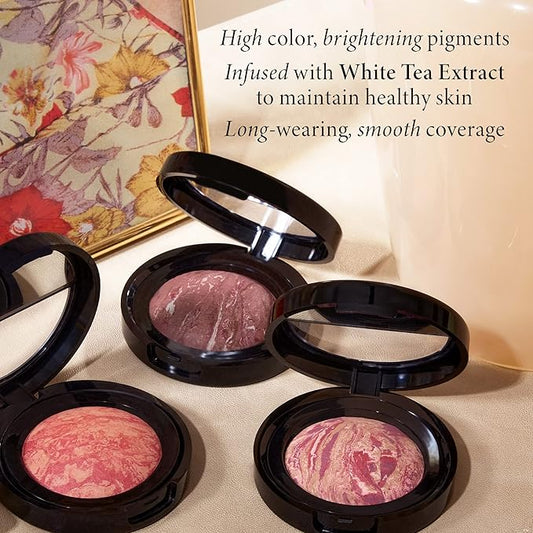 LAURA GELLER NEW YORK Baked Blush-n-Brighten Marbleized Blush + Angled Brush (02 Pink Buttercream, 47mm)