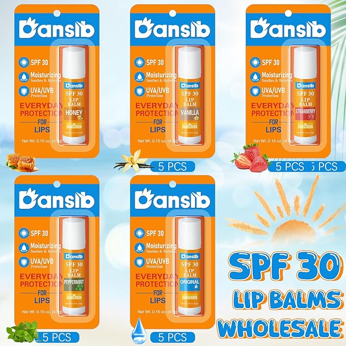 10 Pcs Sunscreen Lip Balms Bulk