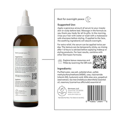 Calming Seborrheic Serum, Dermatologist Recommended, Topical Serum For Hair, Face, and Body (4oz)