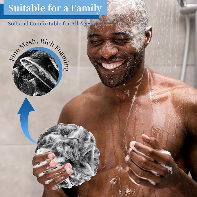 Bath loofah sponge back scrubber