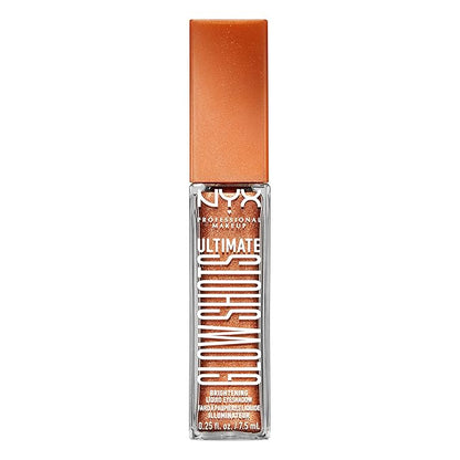 NYX PROFESSIONAL MAKEUP Ultimate Glow Shots, Liquid Eyeshadow, Long-Lasting Shimmer Eye Shadow with Vitamin C - Wow Cacao