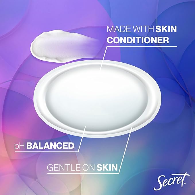 Secret Fresh Antiperspirant Deodorant for Women, 72hr Breathable Sweat & Odor Protection, Instant Freshness & Gentle, PH Balancing Minerals, Invisible Solid, Delicate Rose Scent, 2.6 oz (Pack of 3)