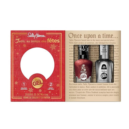 Sally Hansen Miracle Gel, Holiday Duo, Quick Dry, Long Lasting, Opaque, Shimmery Duo Pack Nail Polishes