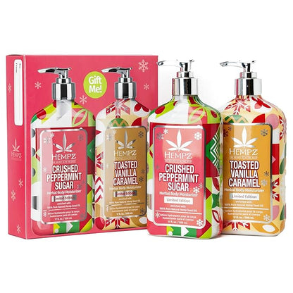 Hempz Sweet Treats Lotion Duo, Full Size Lotion Gift Set, Body Moisturizer, Holiday Gift Bundle