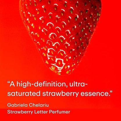 PHLUR Strawberry Letter Eau de Parfum - Travel Size Perfume Spray - Strawberry Gourmand Fine Fragrance (9.5mL)