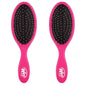 Wet Brush Original Detangler Hair Brush, Pink, Ultra-Soft IntelliFlex Bristles, Detangling Bristles Glide Through Tangles (Wet Dry & Damaged Hair), Women & Men (Pack of 2)