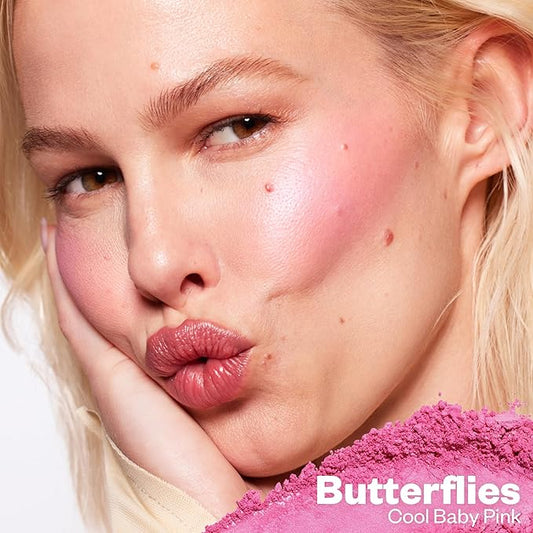 Kosas Blush is Life – Talc-Free Dimensional Blush Baked with Squalane & Hyaluronic Acid – Long Wear, Safe for Sensitive Skin - Butterflies