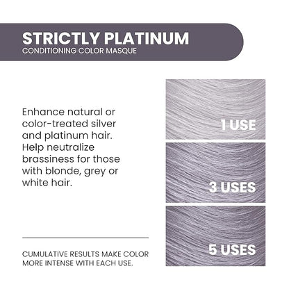 ALOXXI InstaBoost PLATIUM Color Depositing Conditioner Mask – Instant Temporary Hair Color Dye - Hair Color Masque for Deep Conditioning (Strictly Platinum), 6.8 Fl Oz