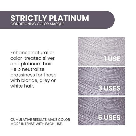 ALOXXI InstaBoost PLATIUM Color Depositing Conditioner Mask – Instant Temporary Hair Color Dye - Hair Color Masque for Deep Conditioning (Strictly Platinum), 6.8 Fl Oz