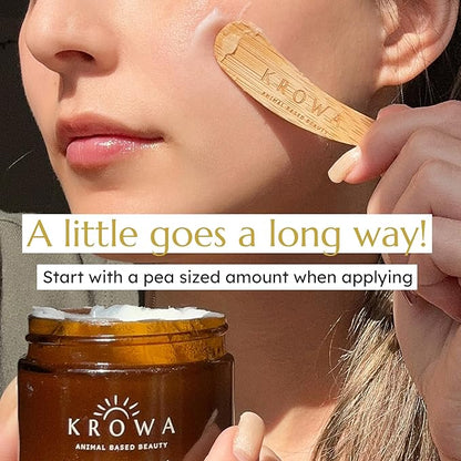 Night Face Balm - Grass Fed Tallow Cream w/Essential Oils. Growth Factors & Stem Cells for Natural Skin Rejuvenation. Collagen and Elastin to Boost Skin Renewal. Clean Beauty, No Additives
