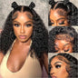 Glueless Bob Wigs Human Hair Pre Plucked Pre Cut Short Curly Human Hair Wigs for Black Women 5x5 HD Lace Closure Water Wave Wear and Go Glueless Wigs 180% Density 12 Inch