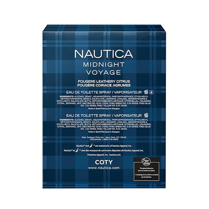 Nautica Midnight Voyage Eau de Toilette 1.6 fl oz (Pack of 1), Notes of Pink Pepper, Amber, and Mint, Men's Fragrance, Long Lasting, Everyday Fragrance, Travel Size